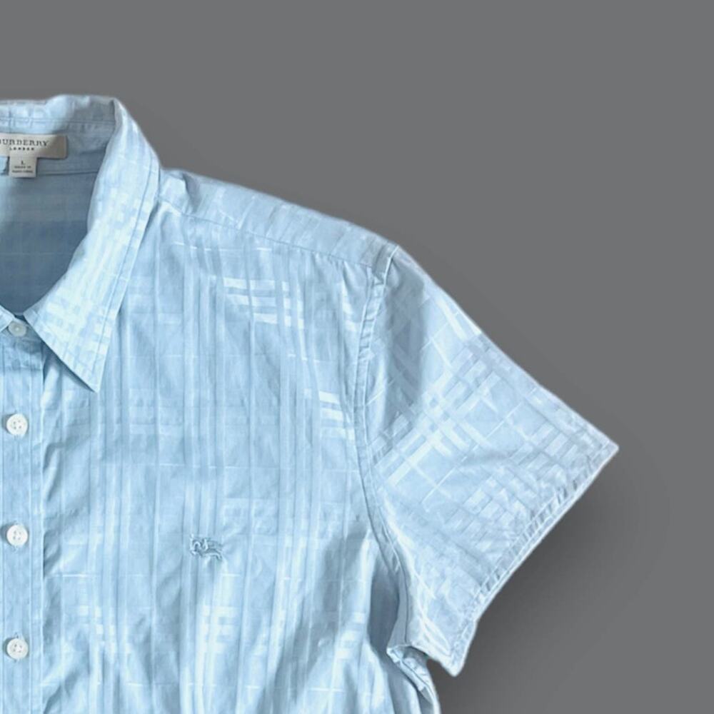 Burberry London Blue Plaid ButtonUp Shirt | Size L - Picture 2 of 6